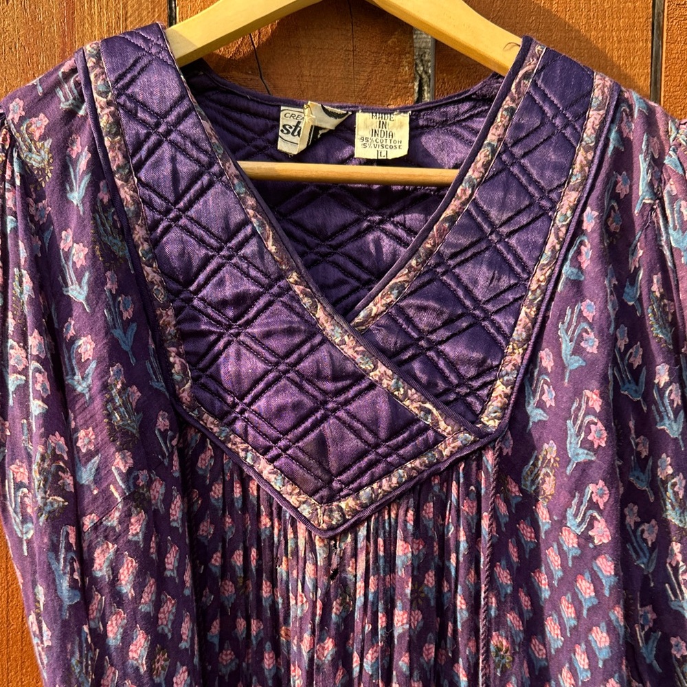 Vintage Indian Cotton Peasant Dress